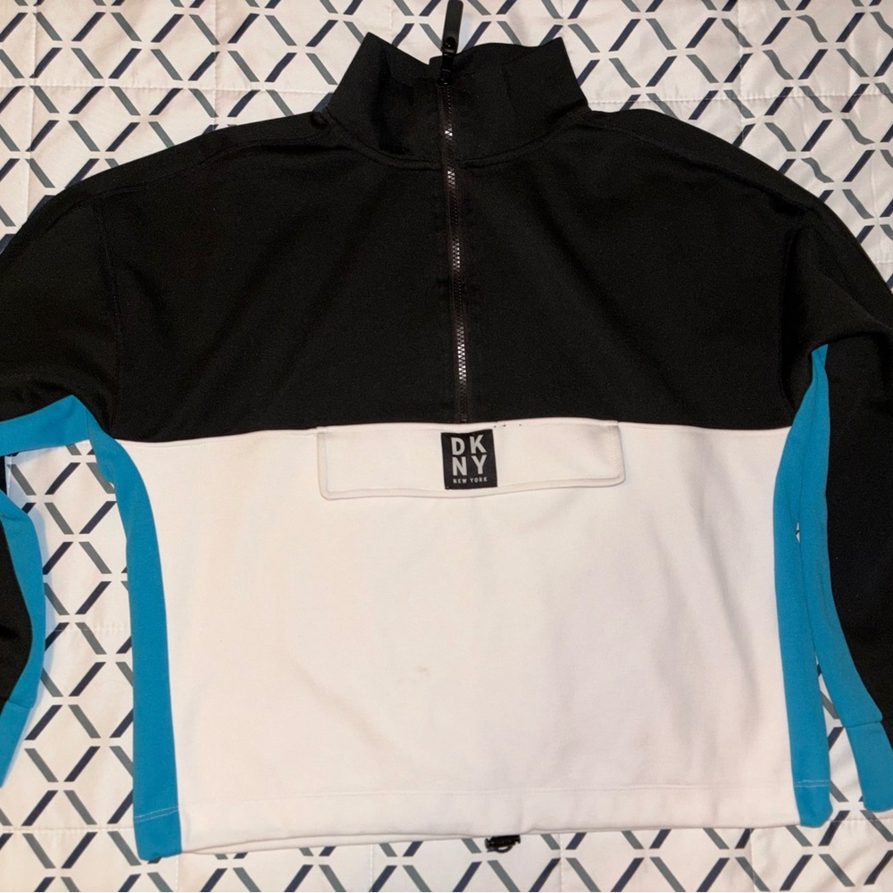 DKNY Black Sport Half-Zip Pullover